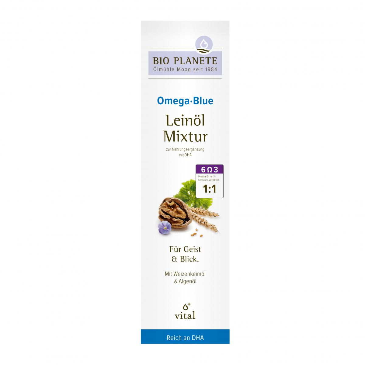 Bio Planète Omega Blue, Leinölmixtur, Nahrungsergä