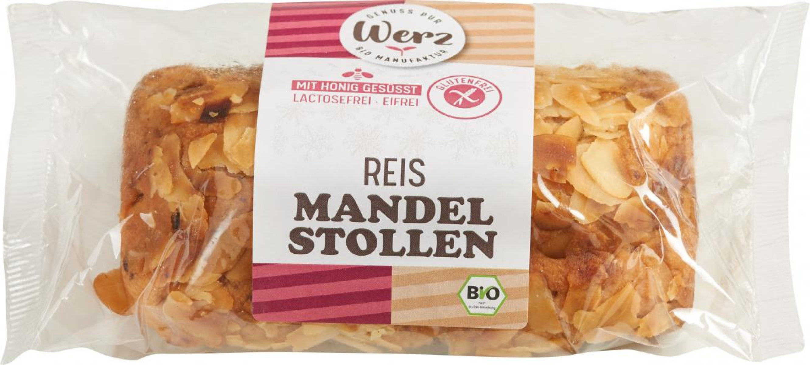 Werz Reis-Mandelstollen, 250 gr Stück -glutenfrei-