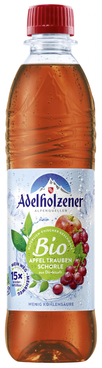 Adelholzener Alpenquellen Apfel-Trauben Schorle, 0