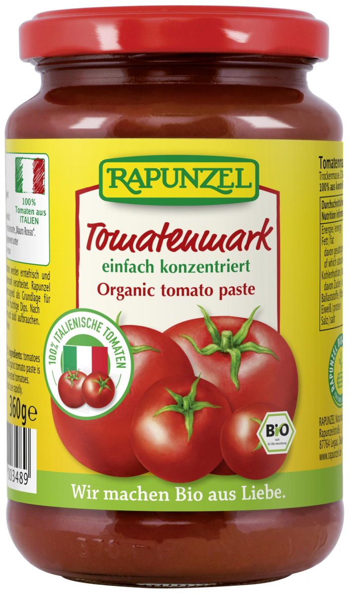 Rapunzel Tomatenmark 22% Trockenmasse, 360 gr Glas