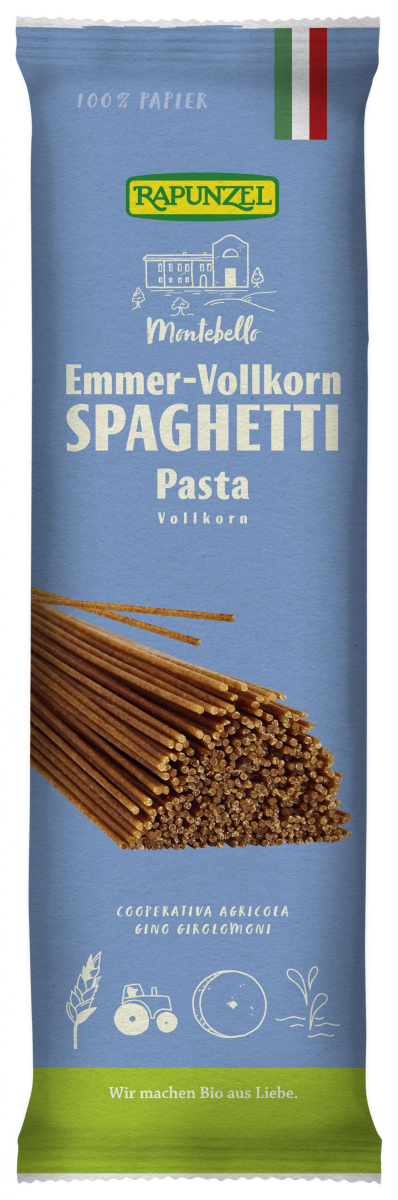 Rapunzel Emmer-Spaghetti Vollkorn, 500 gr Packung