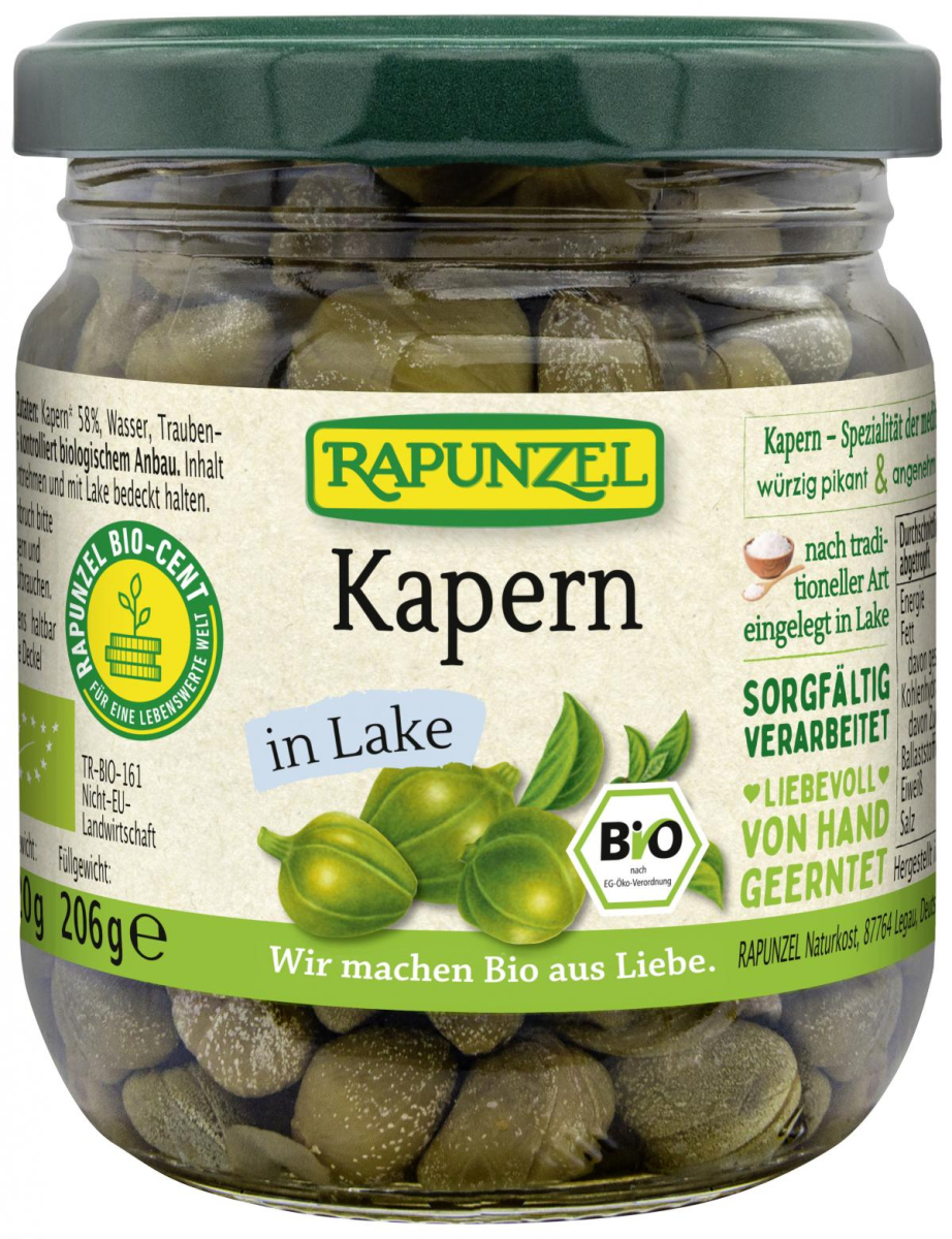 Rapunzel Kapern in Lake, 206 gr Glas (120 gr)
