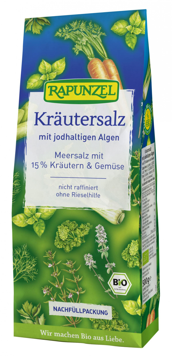Rapunzel Jodiertes Kräutersalz, Nachfüllpackung, 5