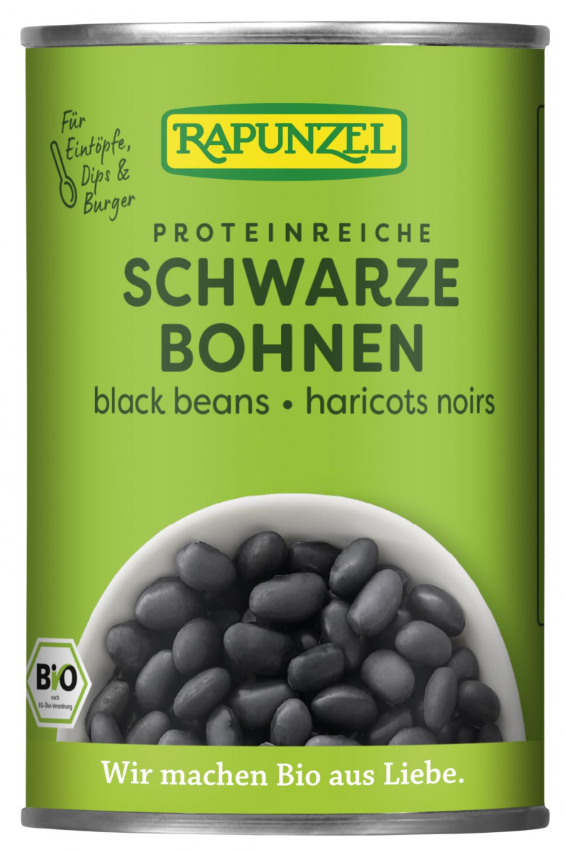 Rapunzel Schwarze Bohnen, 400 gr Dose (240 gr)