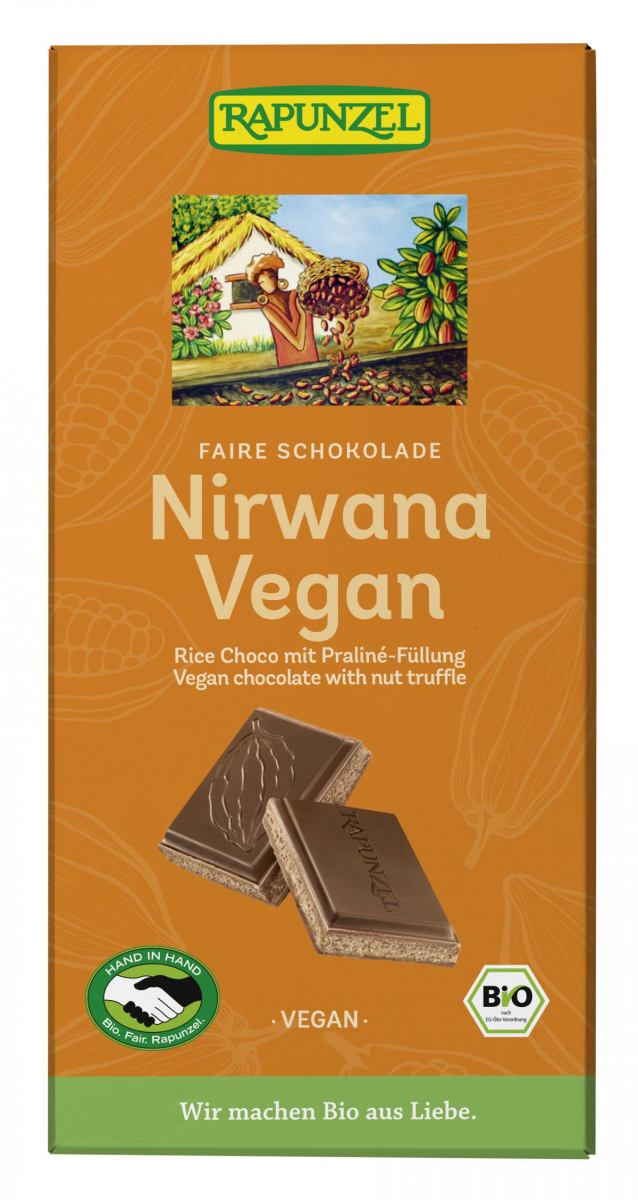Rapunzel Nirwana Vegan HIH, Rice Milk Schokolade,