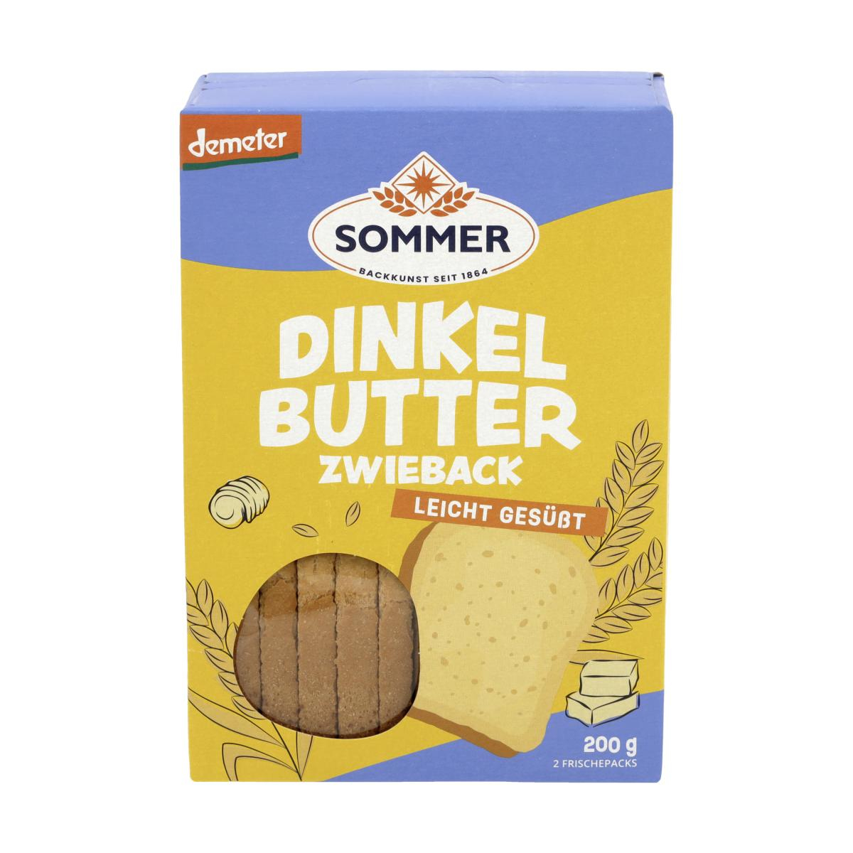 Sommer Butter Zwieback, 200 gr Packung