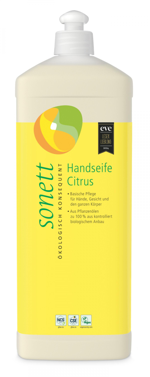 Sonett Handseife Citrus, Nachfüllflasche, 1 ltr Fl