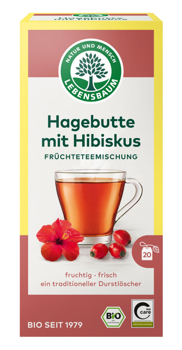 Lebensb Hagebutte/Hibiskus, 2,5 gr, 20 Btl Packung