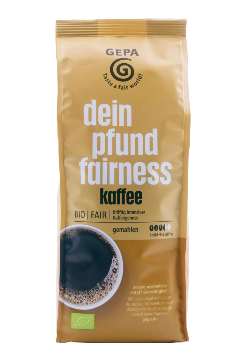Gepa Faires Pfund Kaffee, gemahlen, 500 gr Packung