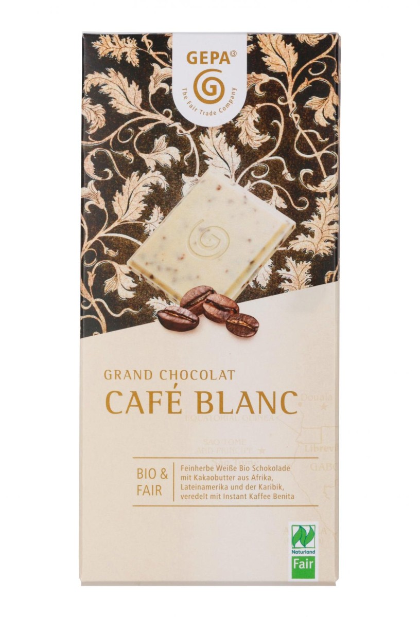 Gepa Grand Chocolat Café Blanc, 100 gr Stück