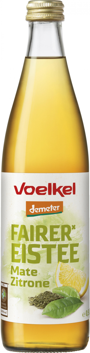Voelkel Fairer Eistee Mate Zitrone, 0,5 L Flasche
