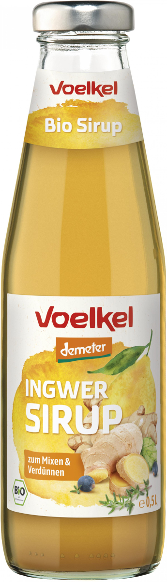 Voelkel Sirup Ingwer, 0,5 ltr Flasche