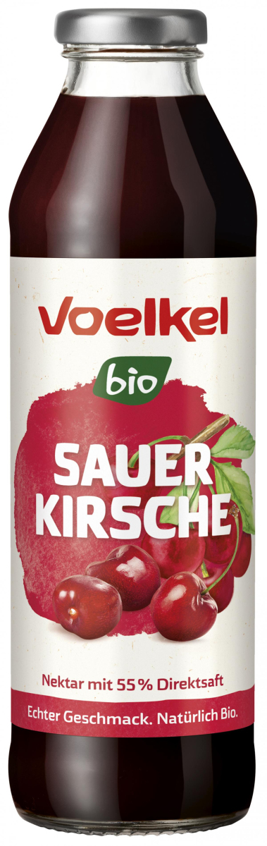 Voelkel Sauerkirsche Nektar, 0,5 L Flasche