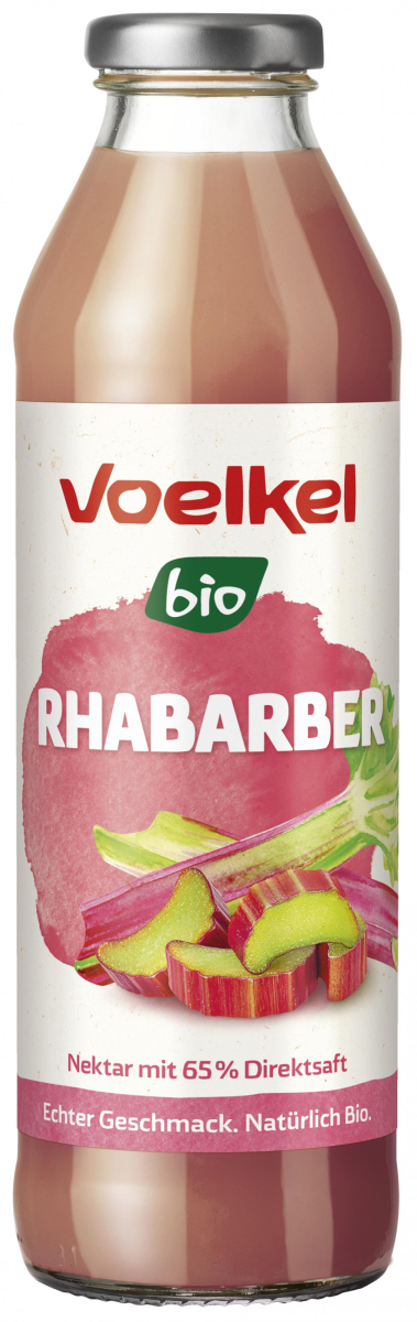 Voelkel Rhabarber Nektar, 0,5 L Flasche