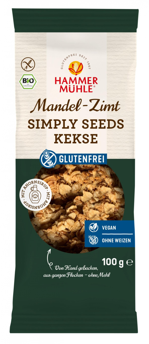 Hammermühle Simply Seeds Kekse Mandel-Zimt, 100 g