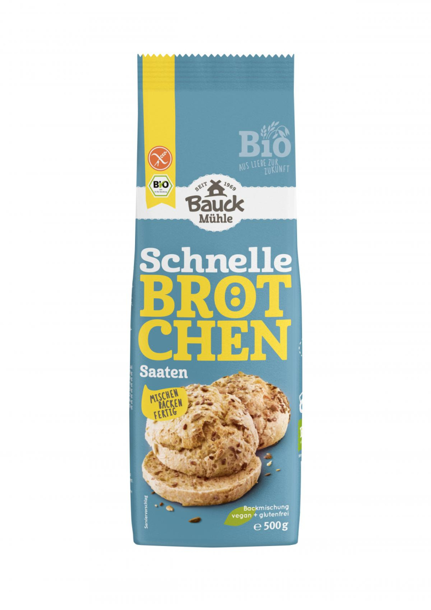 Bauck Hof Schnelle Brötchen Saaten glutenfrei, 500