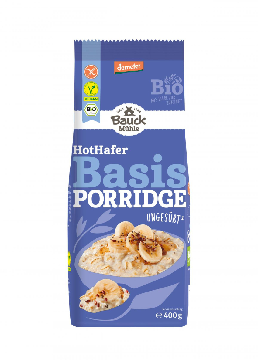 Bauck Hof Hot Hafer Basis, 400 gr Packung -glutenf