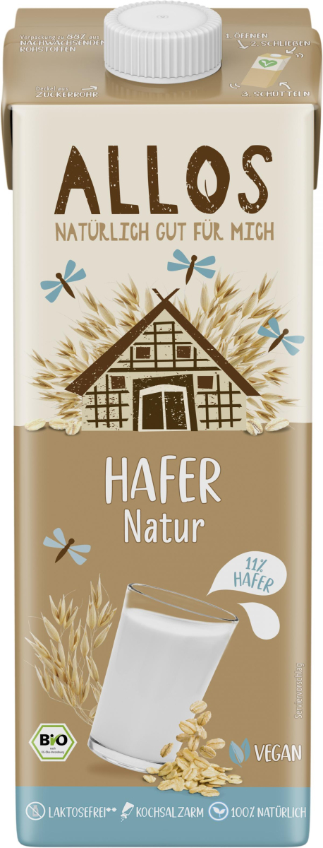 Allos Hafer Drink naturell, 1 ltr Packung