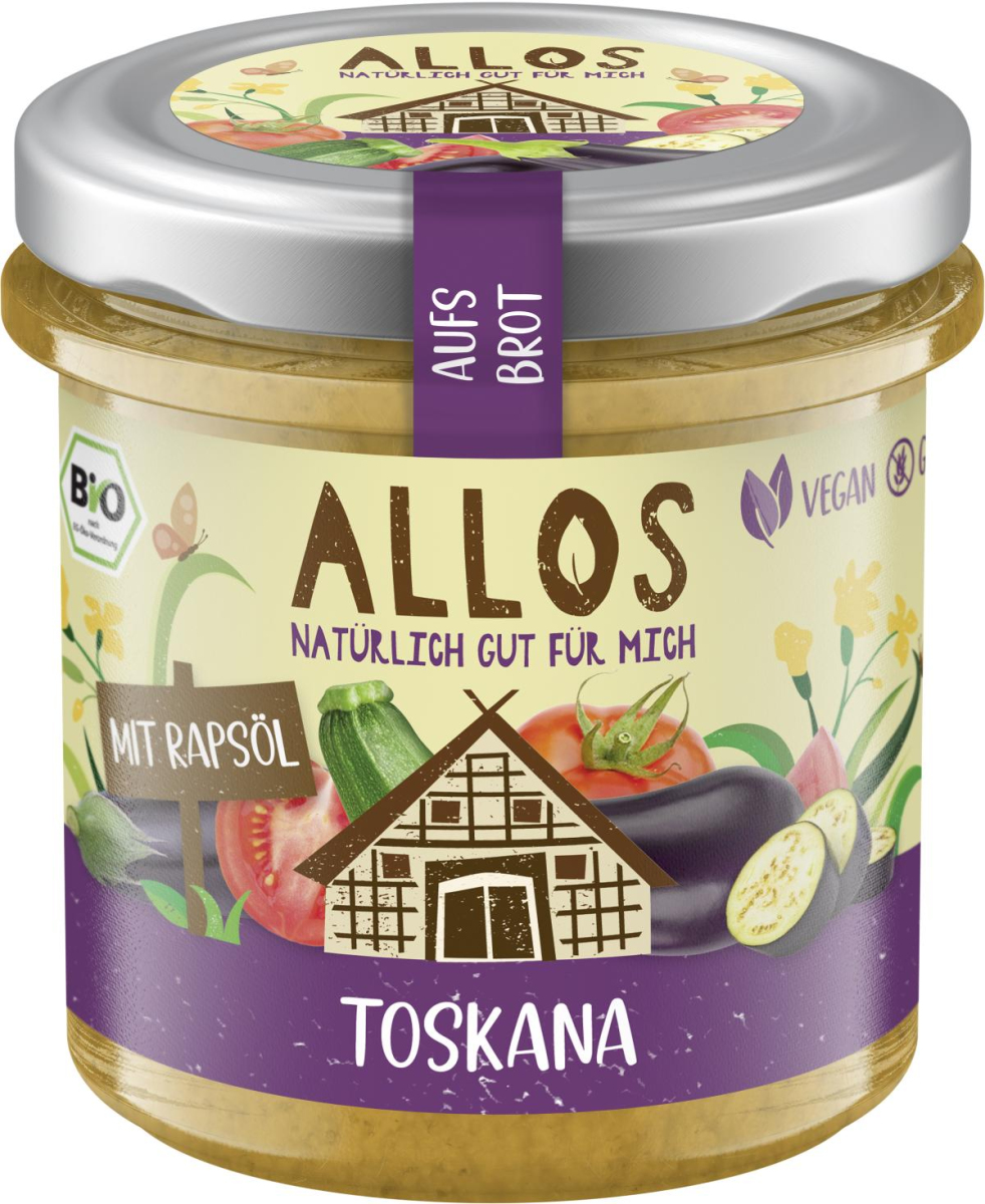 Allos Aufs Brot Toskana, 140 gr Glas