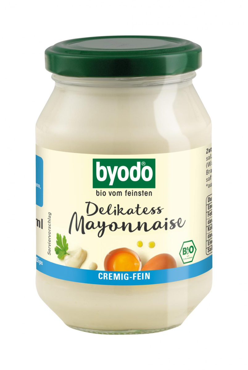byodo Delikatess-Mayonnaise mit Ei, 250 ml Glas