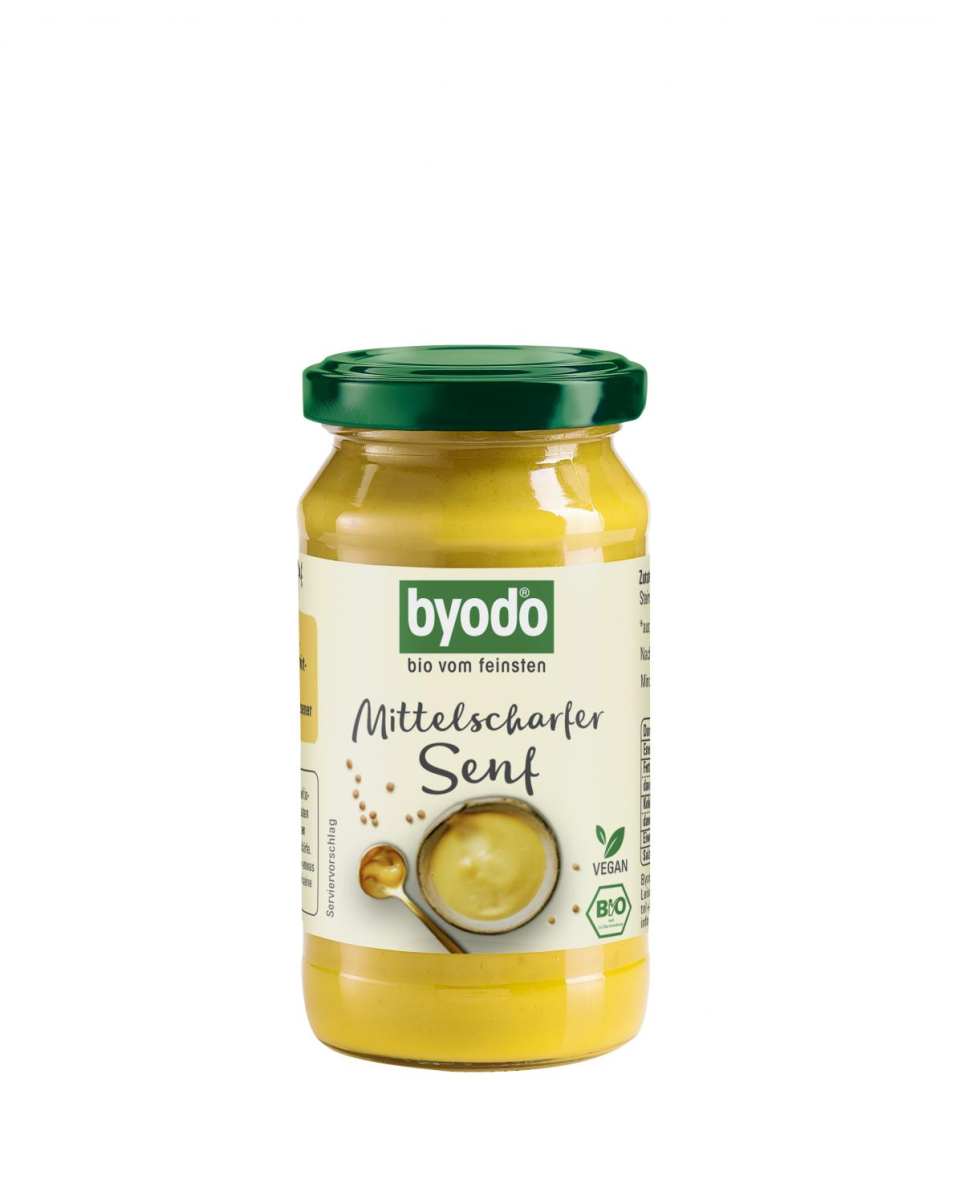 byodo Mittelscharfer Senf, 200 ml Glas