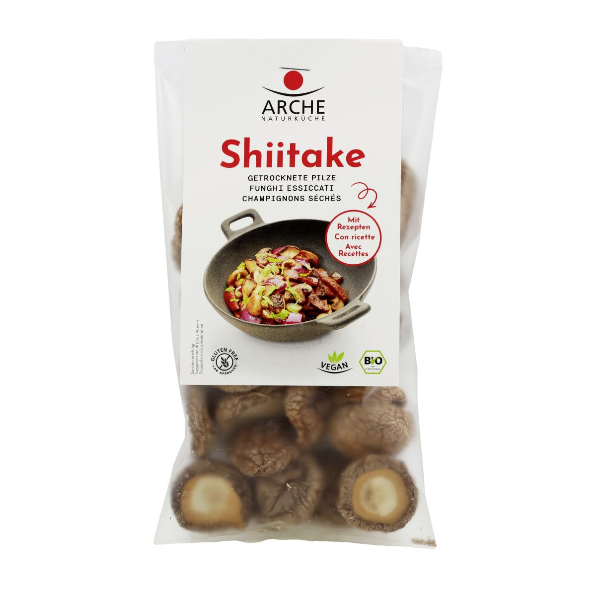 Arche Naturküche Shiitake Hüte, 40 g Packung