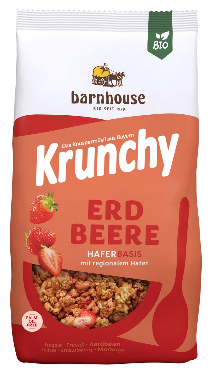 Barnhouse Krunchy Erdbeer, 375 gr Packung