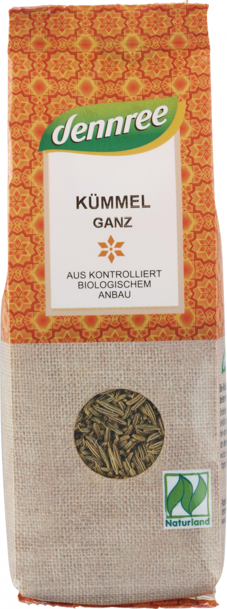 dennree Kümmel, ganz, 60 gr Packung -Naturland-
