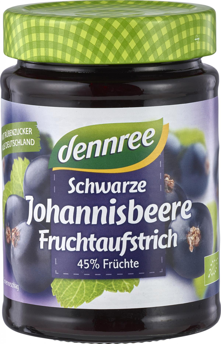 dennree Fruchtaufstrich Schwarze Johannisbeere, 34