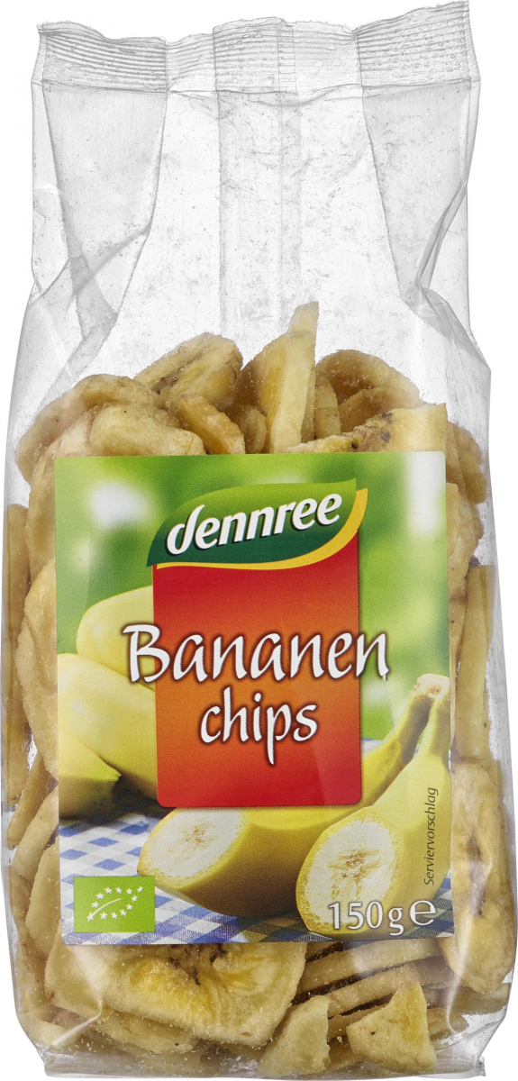 dennree Bananenchips, geröstet & leicht gesüßt, Ph