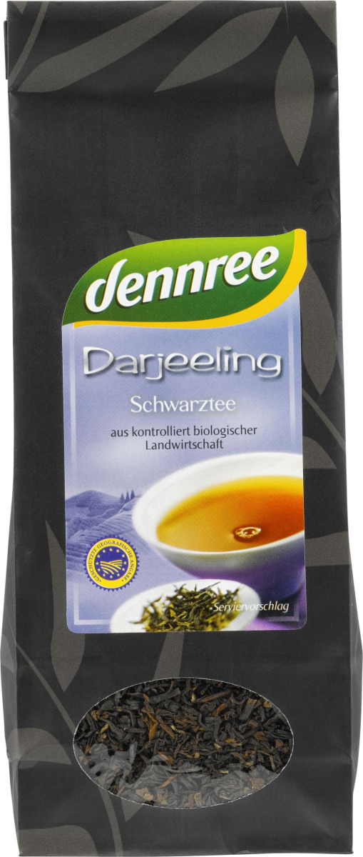 dennree Darjeeling Schwarztee, 100 gr Packung