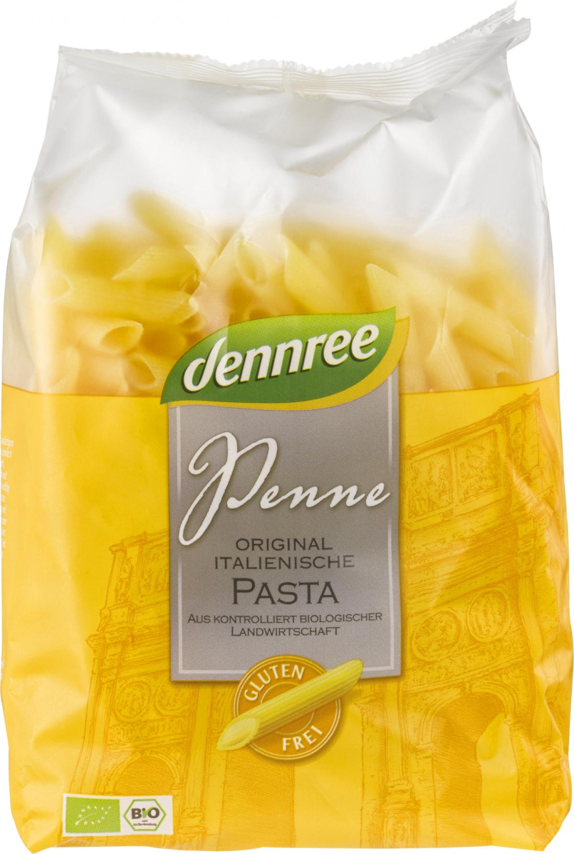 dennree Mais-Reis-Penne, 500 gr Packung -glutenfre