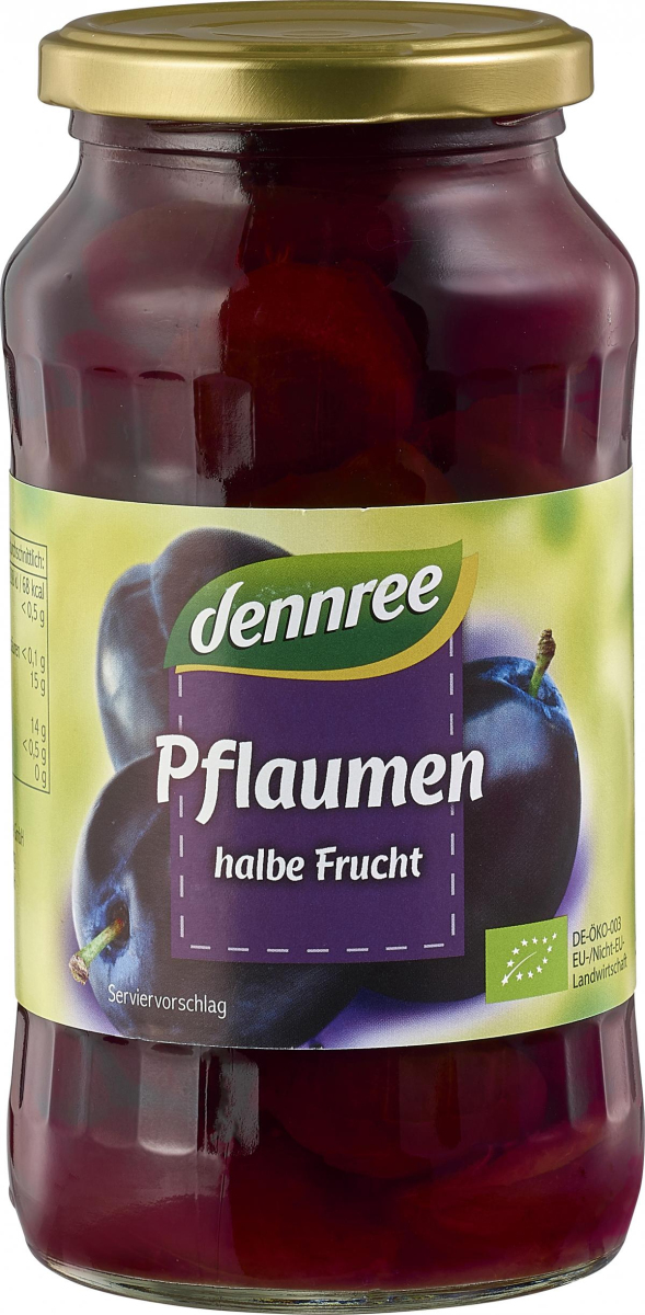 dennree Pflaumen, 540 gr Glas (305 gr)