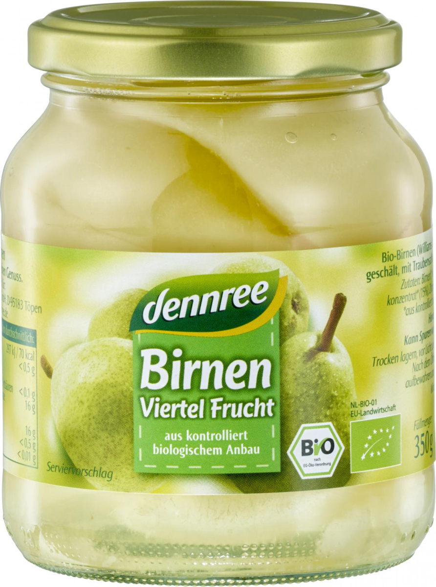 dennree Williams Birnen, 350 gr Glas (225 gr)