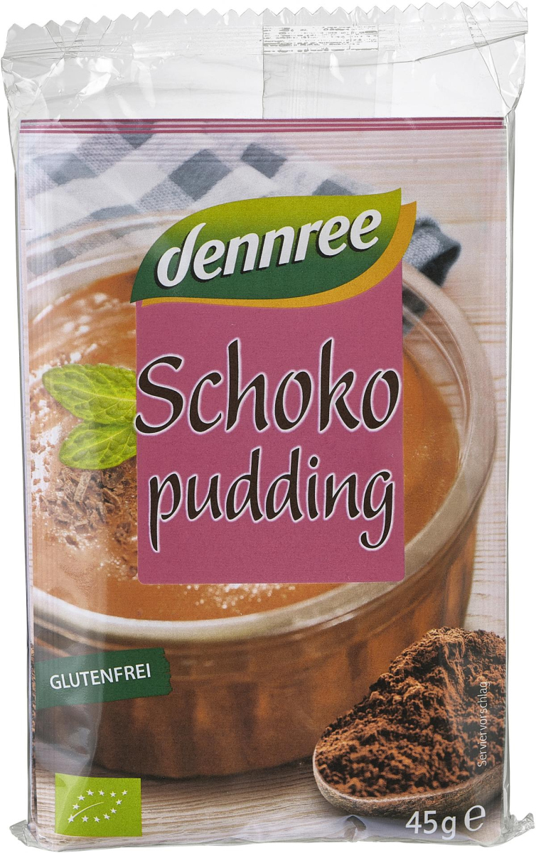 dennree Pudding Schoko 3 x 45 gr,135 gr Packung