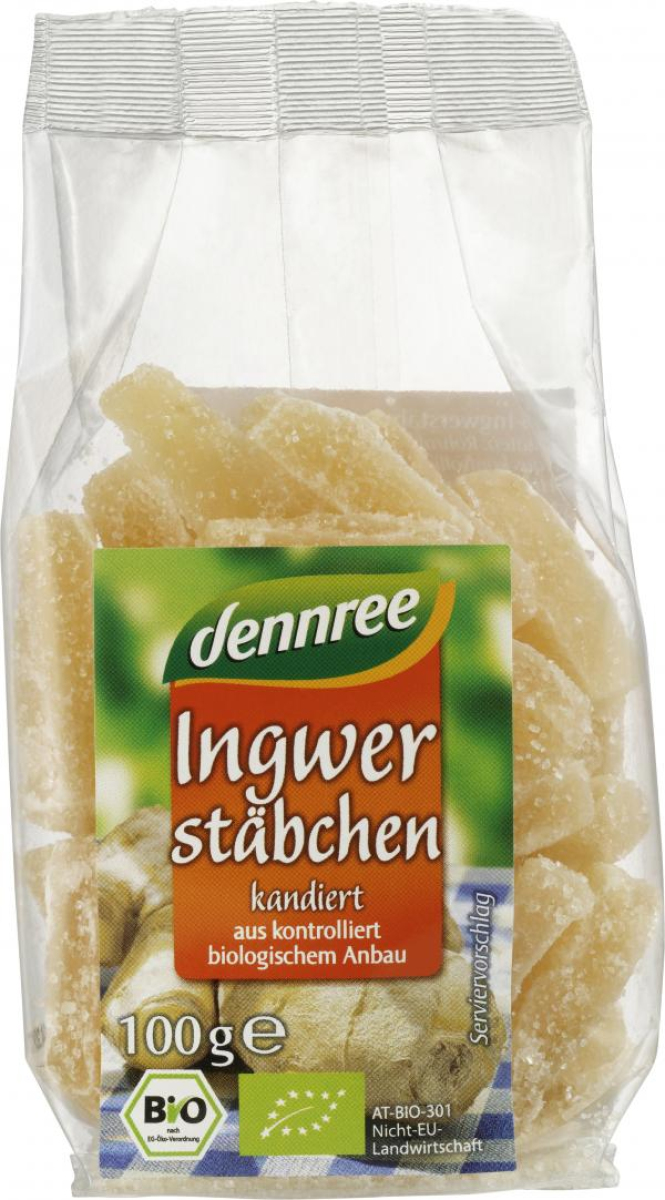 dennree Ingwerstäbchen, 100 gr Packung