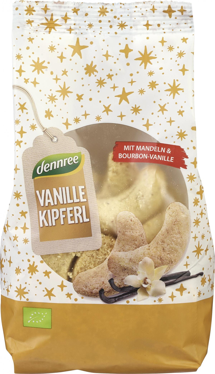 dennree Vanille Kipferl, 125 g Packung