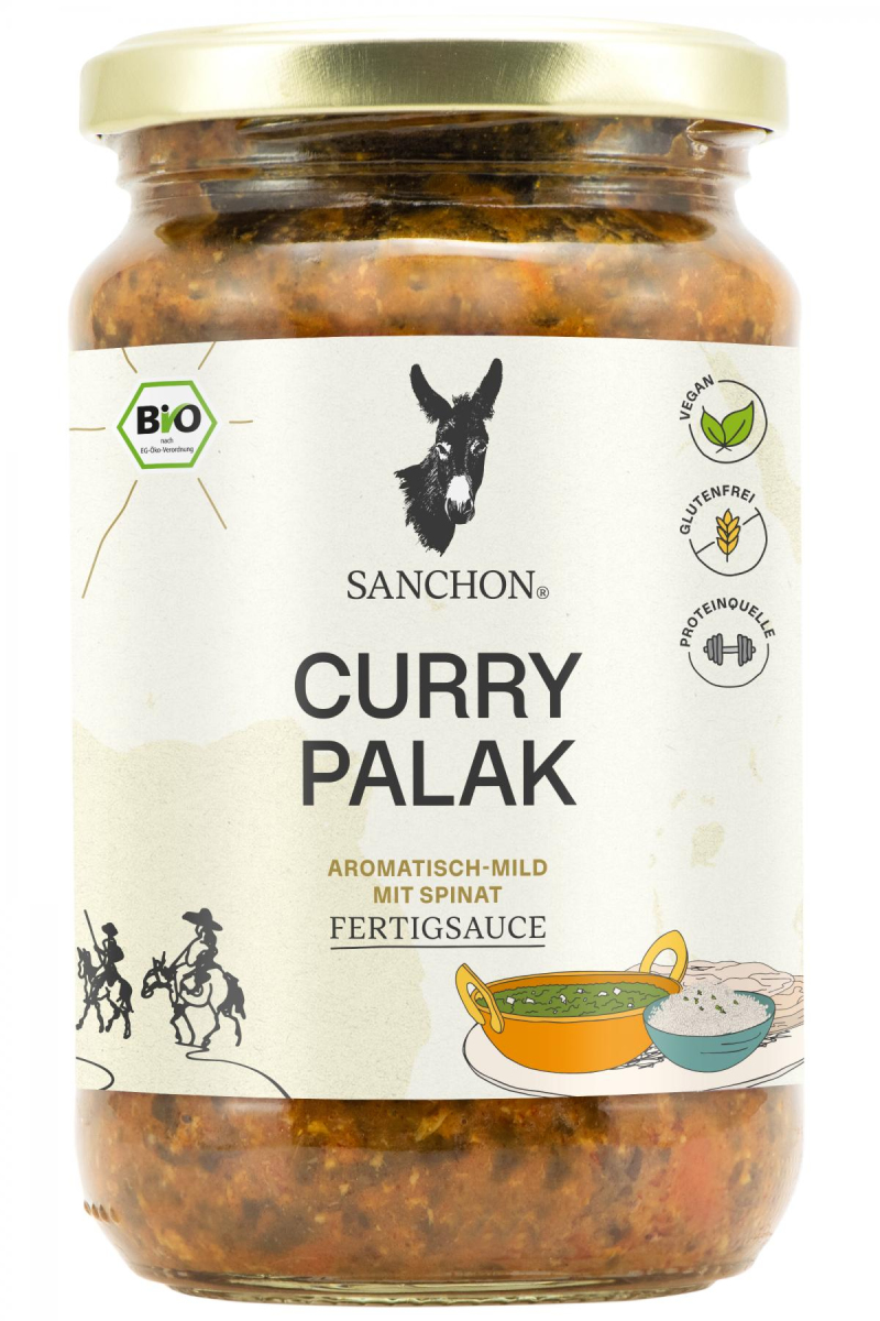 Sanchon Curry Palak, 330 ml Glas
