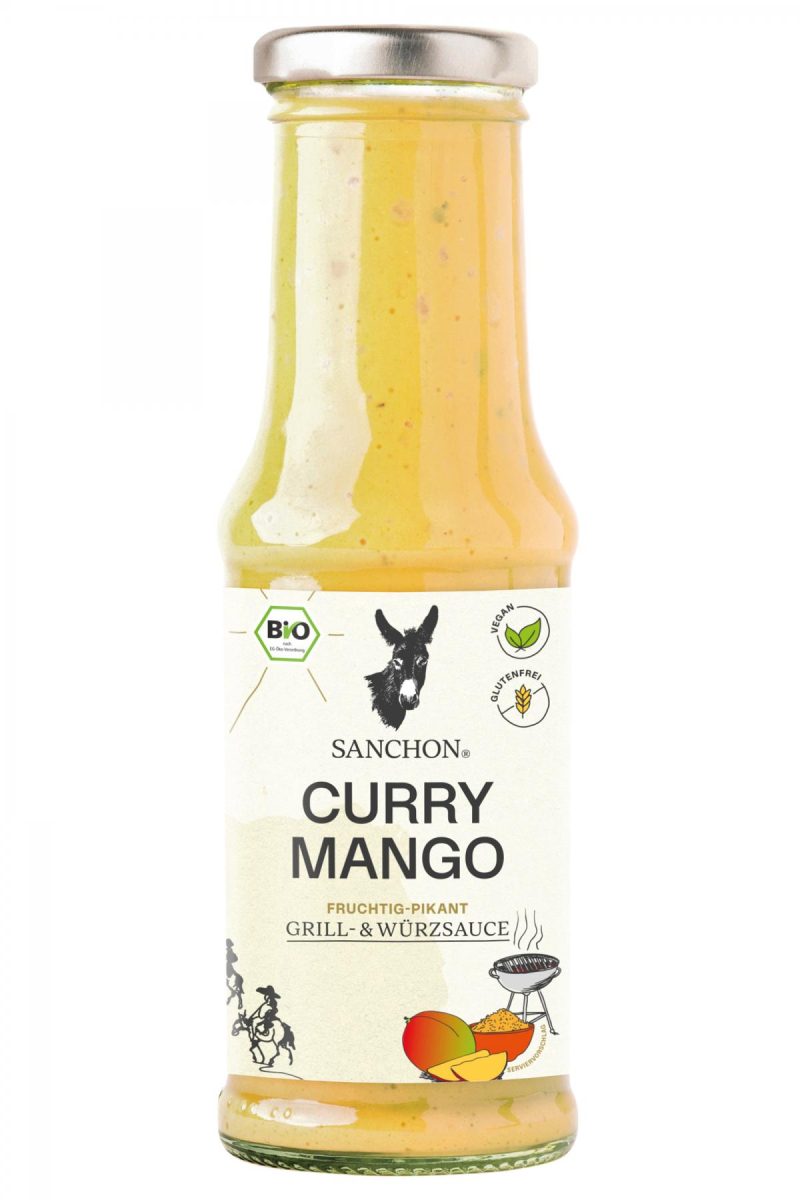 Sanchon Grill-und Würzsauce Curry Mango, 210 ml Fl