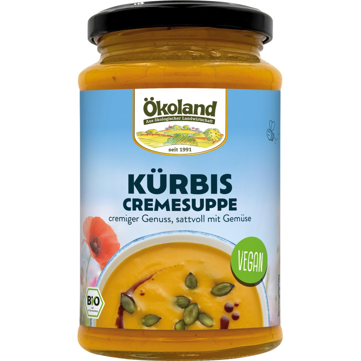 Ökoland Kürbis Cremesuppe, 380 ml Glas