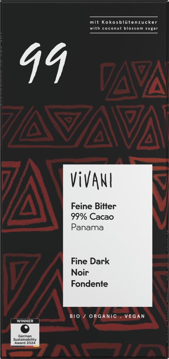 Vivani Feine Bitter 99%, 80 gr Stück