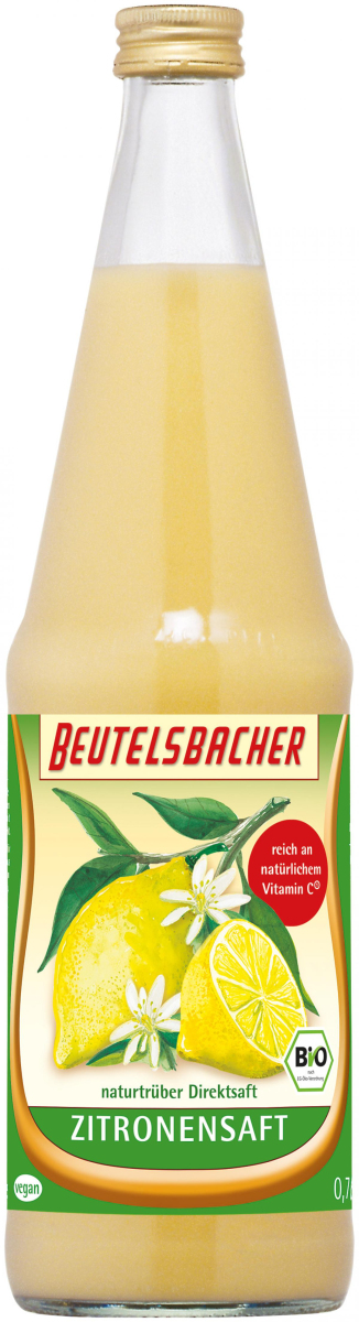 Beutelsbacher Zitronen Direktsaft, 0,7 ltr Flasche