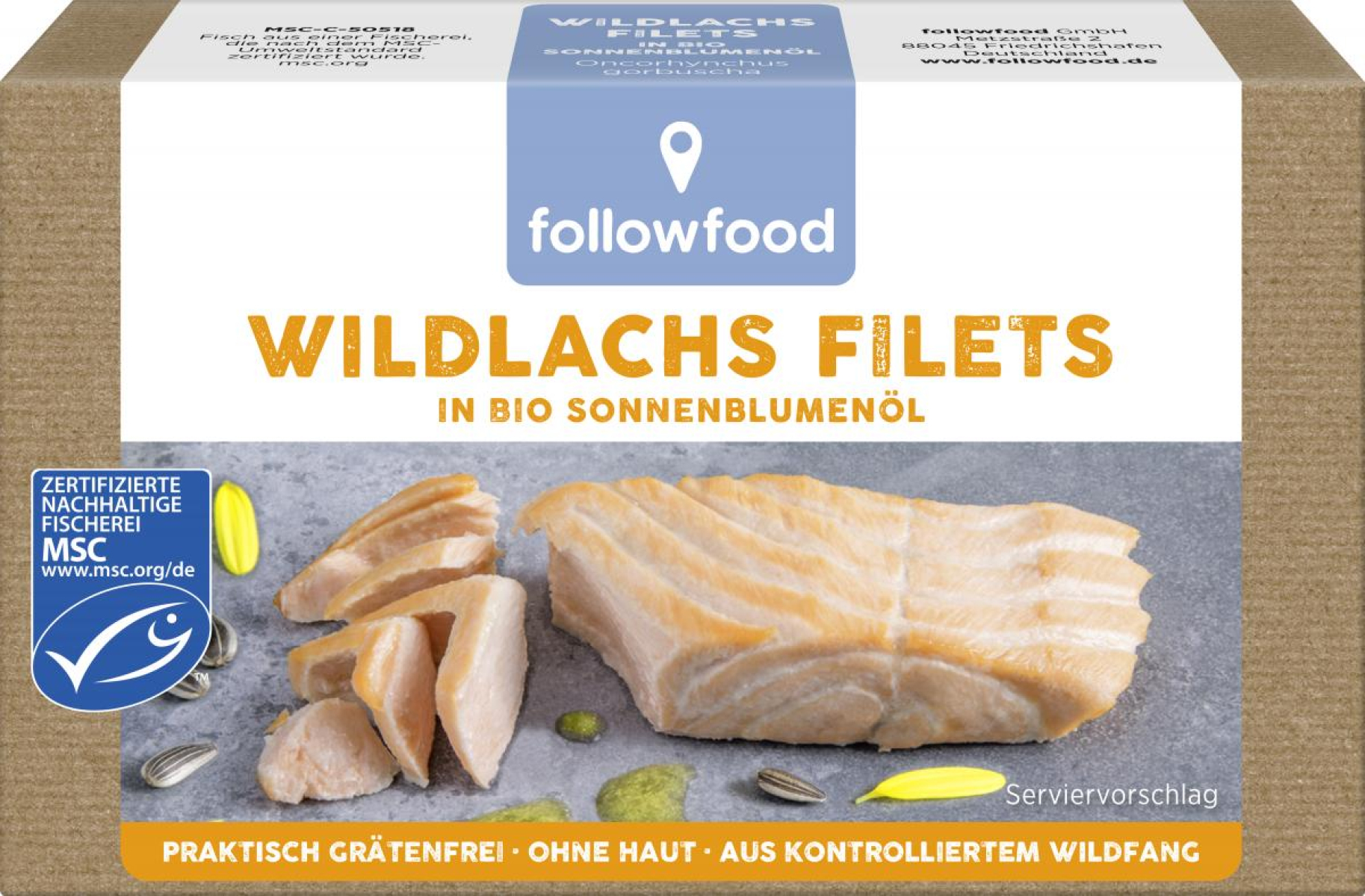 followfood Wildlachs Filets in, 125 g Dose