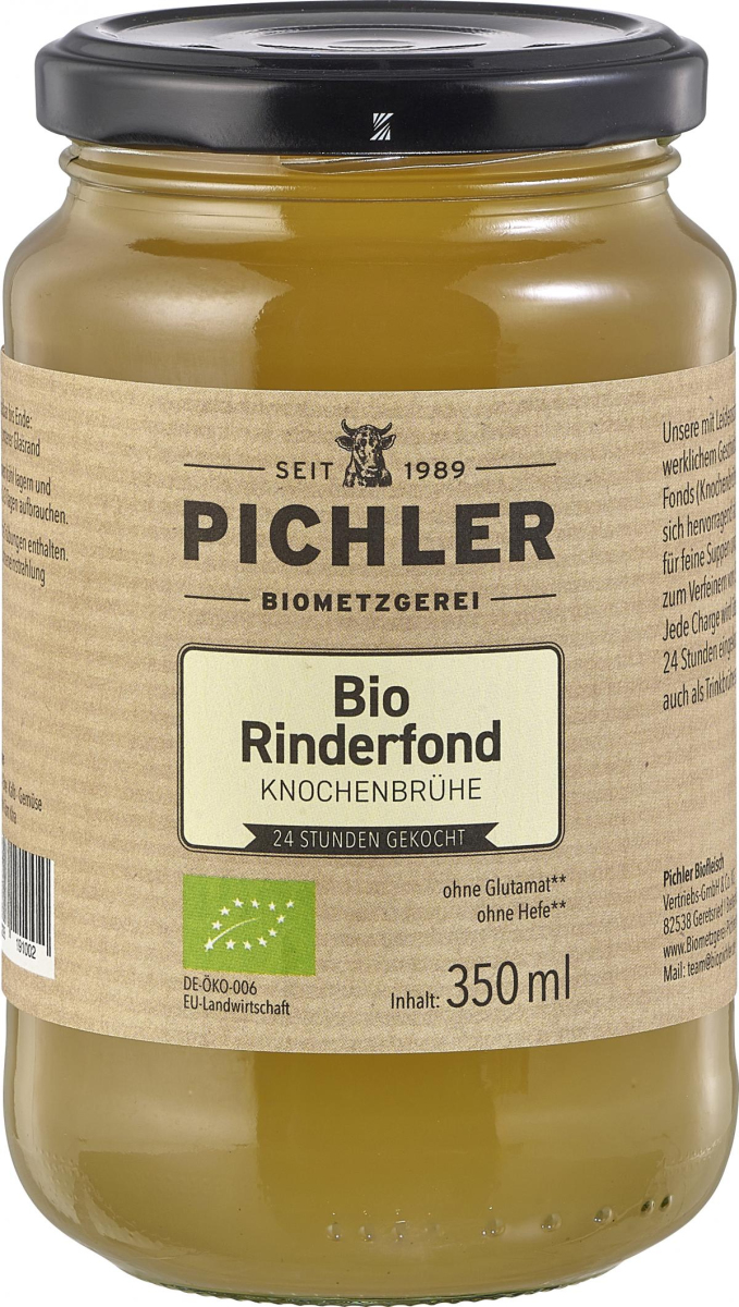 Pichler Biometzgerei Rinderfond, 350 ml Glas