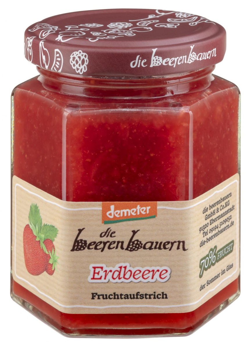 die beerenbauern Erdbeere Fruchtaufstrich, 200 gr