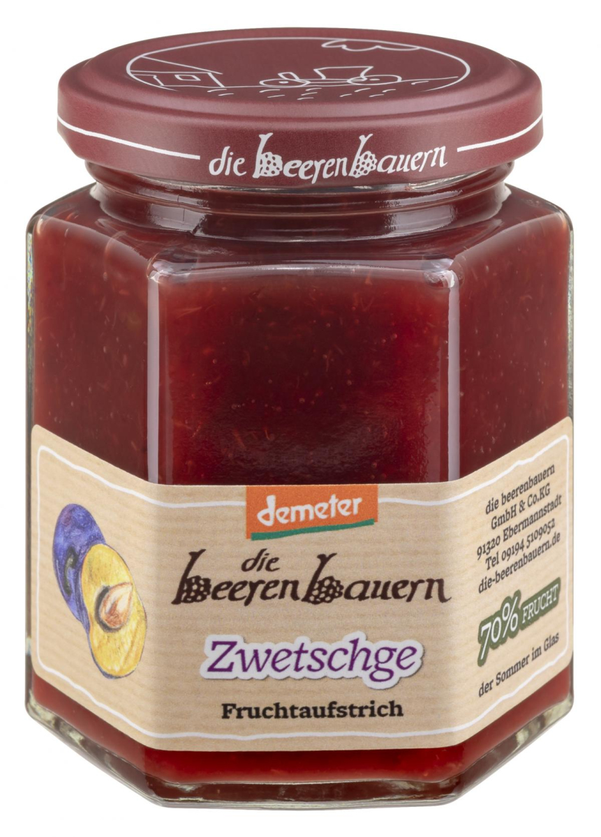 die beerenbauern Zwetschge Fruchtaufstrich, 200 gr