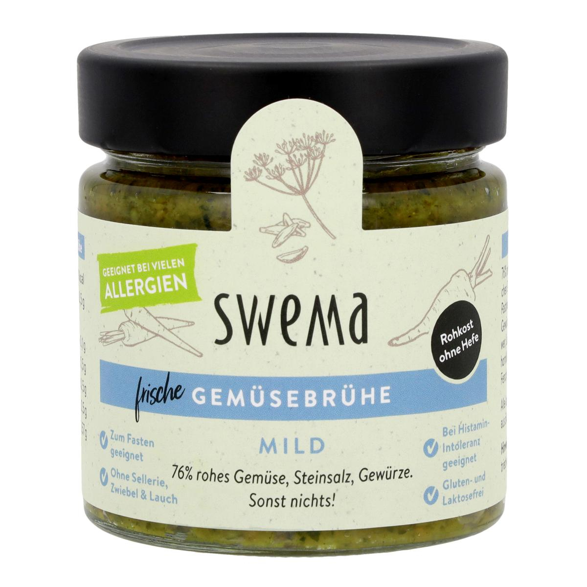 SweMa Frische Gemüsebrühe mild, 210 g Glas für 8 L