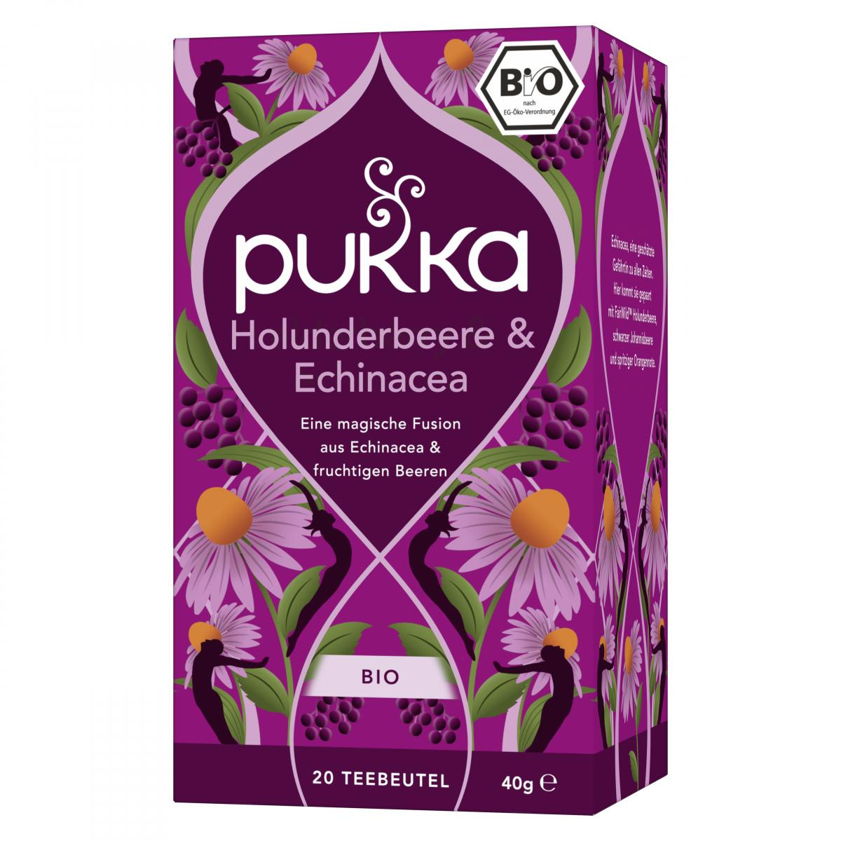 PUKKA Holunderbeere & Echinacea mit Holunderblüte,