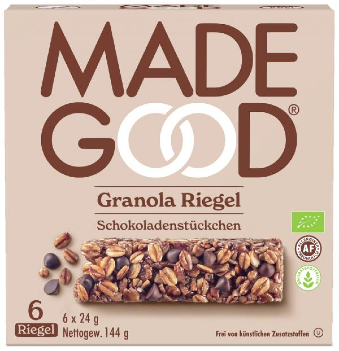 MadeGood MadeGood Granola Riegel, 144 g Packung mi