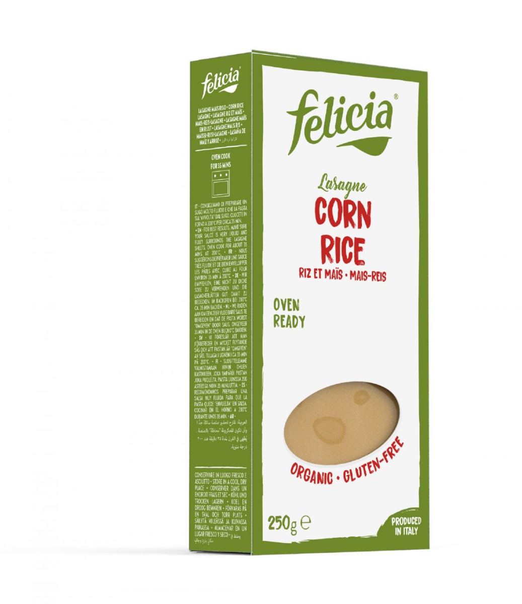 Mais-Reis Lasagne, 250 gr Packung -glutenfrei